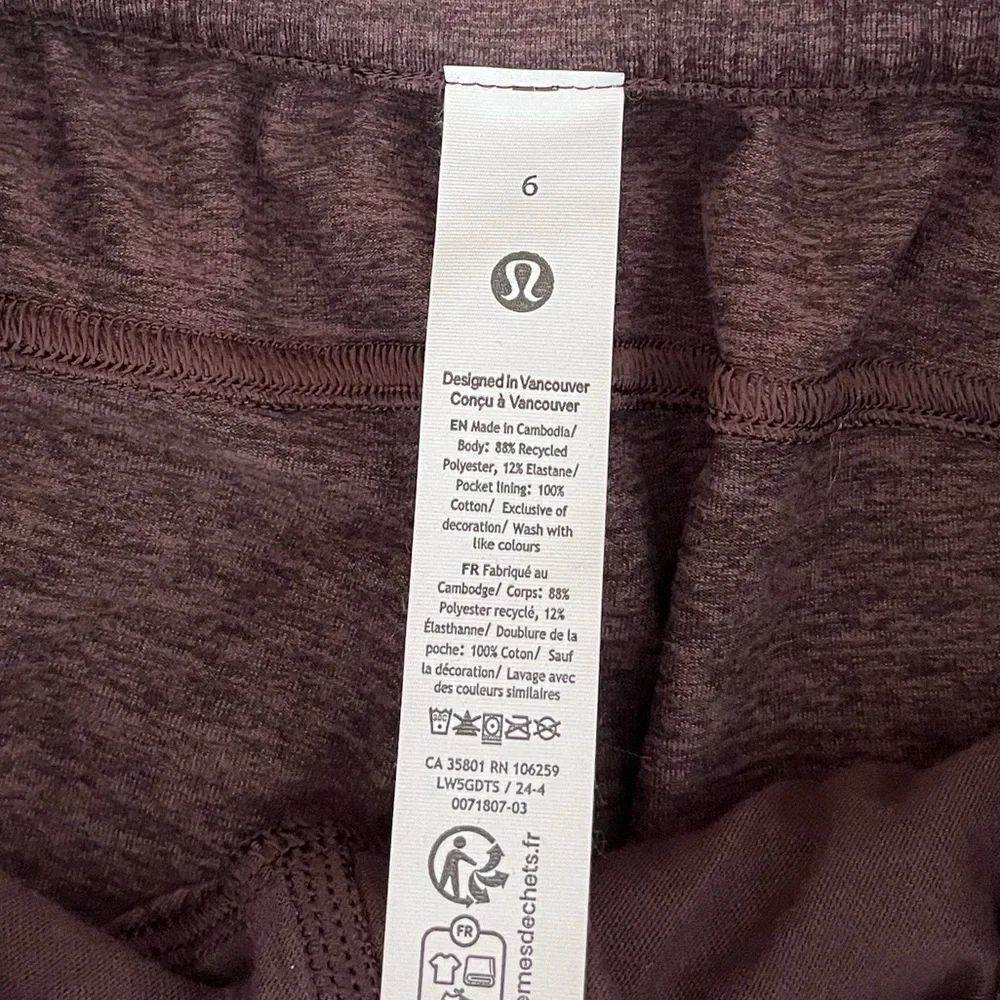 {Lululemon} Soft Jersey Straight-Leg Mid-Rise Pant Shorter Length - Womens 6